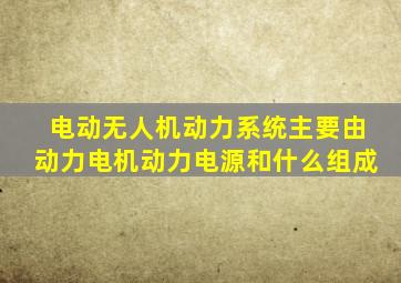 电动无人机动力系统主要由动力电机动力电源和什么组成