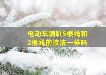 电动车喇叭5根线和2根线的接法一样吗