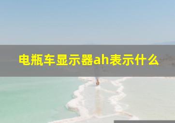 电瓶车显示器ah表示什么