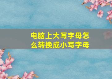 电脑上大写字母怎么转换成小写字母