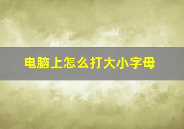 电脑上怎么打大小字母