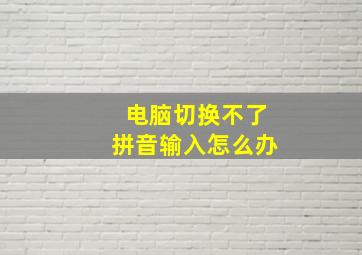 电脑切换不了拼音输入怎么办