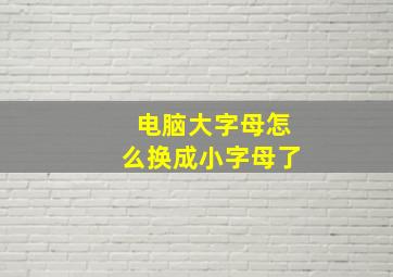 电脑大字母怎么换成小字母了