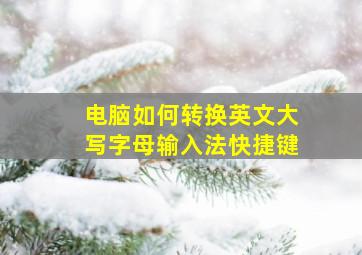 电脑如何转换英文大写字母输入法快捷键