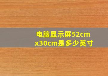 电脑显示屏52cmx30cm是多少英寸