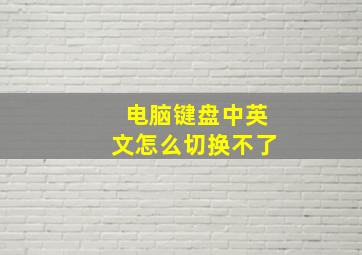 电脑键盘中英文怎么切换不了