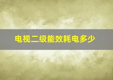 电视二级能效耗电多少