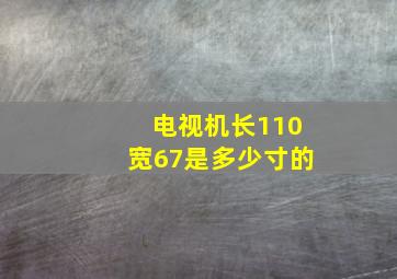 电视机长110宽67是多少寸的