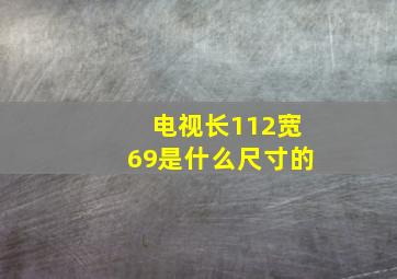 电视长112宽69是什么尺寸的