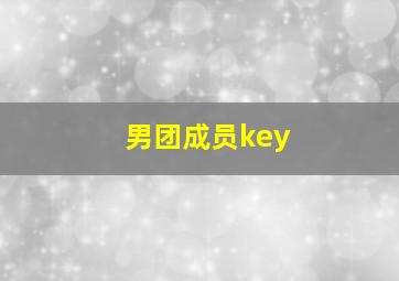 男团成员key