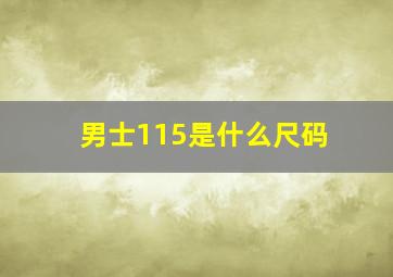 男士115是什么尺码