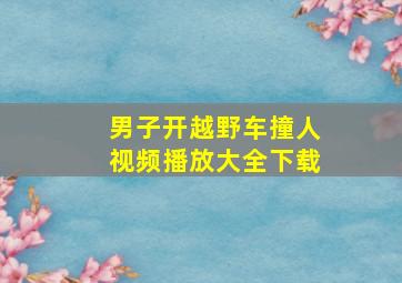 男子开越野车撞人视频播放大全下载