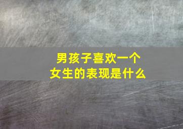 男孩子喜欢一个女生的表现是什么