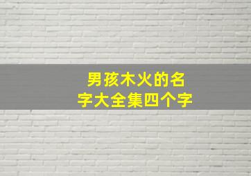 男孩木火的名字大全集四个字