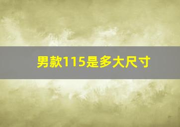 男款115是多大尺寸