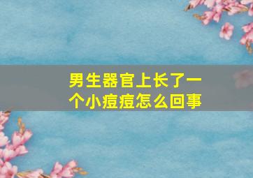 男生器官上长了一个小痘痘怎么回事