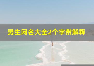 男生网名大全2个字带解释