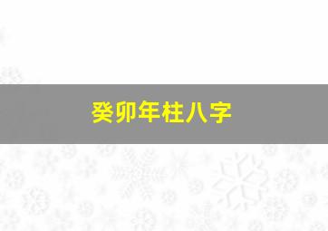 癸卯年柱八字