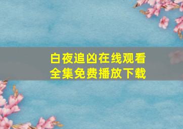 白夜追凶在线观看全集免费播放下载