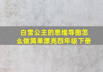 白雪公主的思维导图怎么做简单漂亮四年级下册