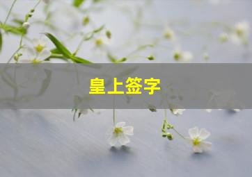 皇上签字