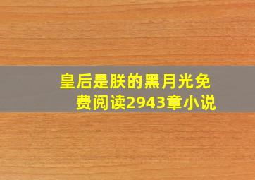 皇后是朕的黑月光免费阅读2943章小说