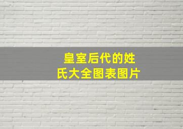 皇室后代的姓氏大全图表图片