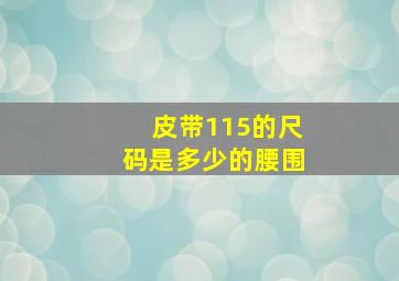 皮带115的尺码是多少的腰围