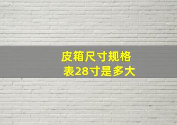 皮箱尺寸规格表28寸是多大