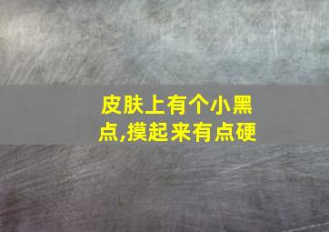 皮肤上有个小黑点,摸起来有点硬