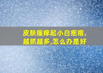 皮肤瘙痒起小白疙瘩,越抓越多,怎么办是好