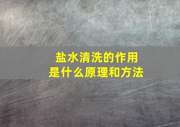 盐水清洗的作用是什么原理和方法