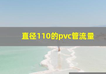 直径110的pvc管流量