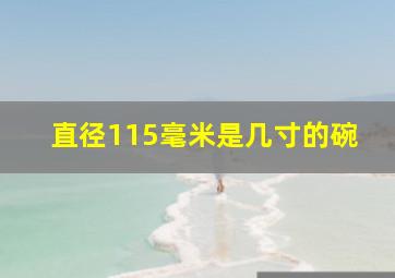 直径115毫米是几寸的碗