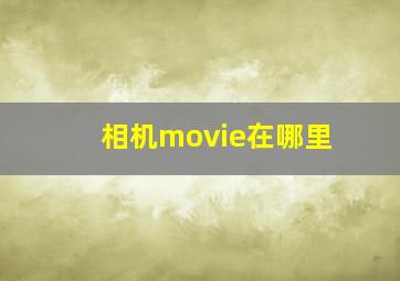 相机movie在哪里