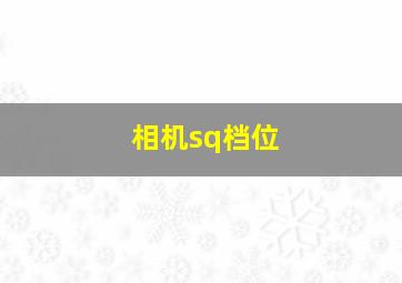 相机sq档位