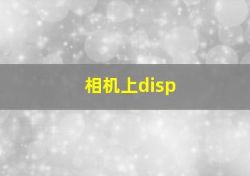 相机上disp