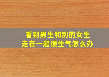 看到男生和别的女生走在一起很生气怎么办