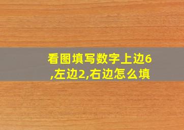 看图填写数字上边6,左边2,右边怎么填