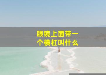 眼镜上面带一个横杠叫什么