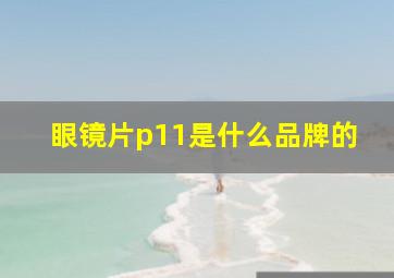 眼镜片p11是什么品牌的