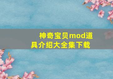 神奇宝贝mod道具介绍大全集下载