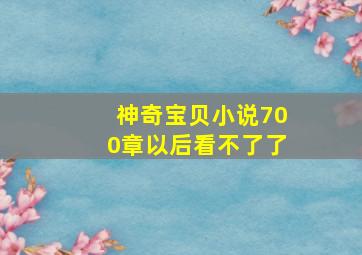 神奇宝贝小说700章以后看不了了