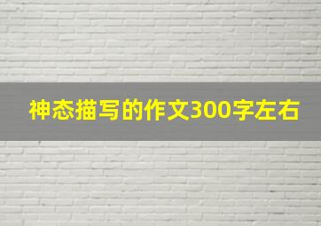 神态描写的作文300字左右