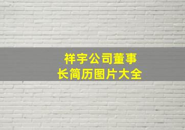 祥宇公司董事长简历图片大全