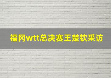 福冈wtt总决赛王楚钦采访