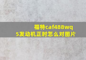 福特caf488wq5发动机正时怎么对图片