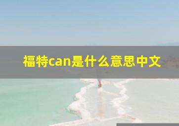 福特can是什么意思中文