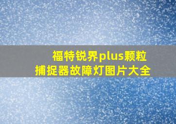 福特锐界plus颗粒捕捉器故障灯图片大全