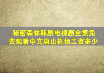 秘密森林韩剧电视剧全集免费观看中文唐山机场工资多少